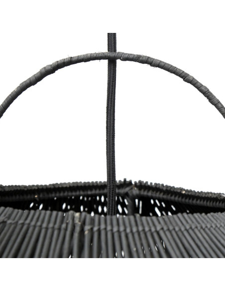 Abat jour original XXL Nuage pour suspension 120 cm en Rotin Noir The Cloud 