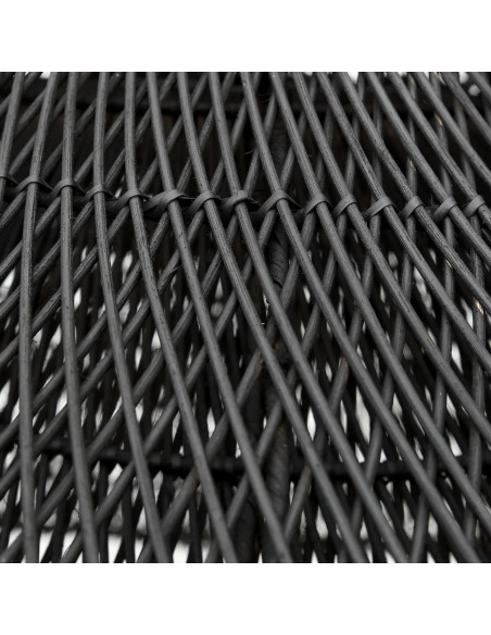 Abat jour original XXL Nuage pour suspension 120 cm en Rotin Noir The Cloud 