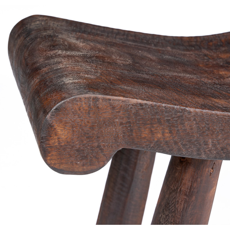 Banc ondulé en manguier massif noyer foncé 150 x 35 x 50 cm The Lombok Bazar Bizar - 5