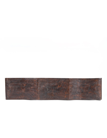 Banc ondulé en manguier massif noyer foncé 150 x 35 x 50 cm The Lombok Bazar Bizar - 8