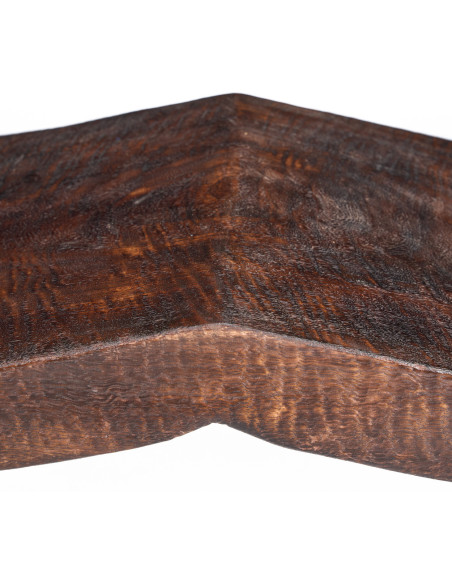 Banc ondulé en manguier massif noyer foncé 150 x 35 x 50 cm The Lombok Bazar Bizar - 10