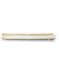 Grand Plat japonais wabi-sabi Rectangulaire 39 cm Céramique Blanc Miel The Da Rocha 