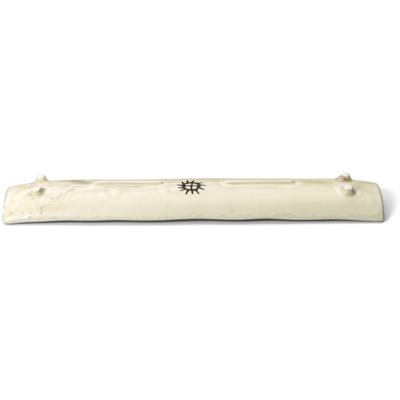 Grand Plat japonais wabi-sabi Rectangulaire 39 cm Céramique Blanc Miel The Da Rocha 