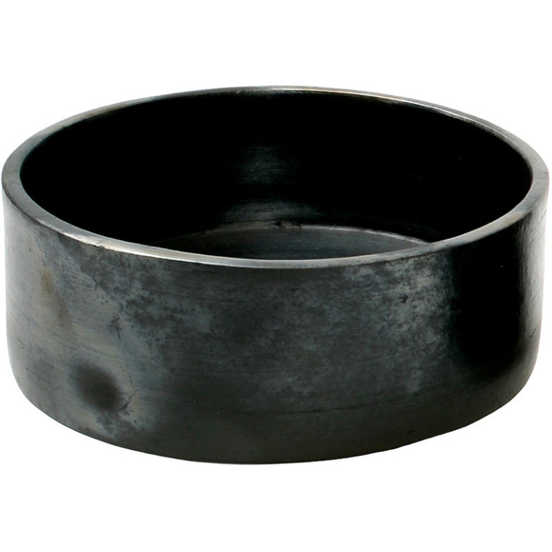 Bol de service rond 20 cm Terre cuite Noir Effet brulé The Burned 