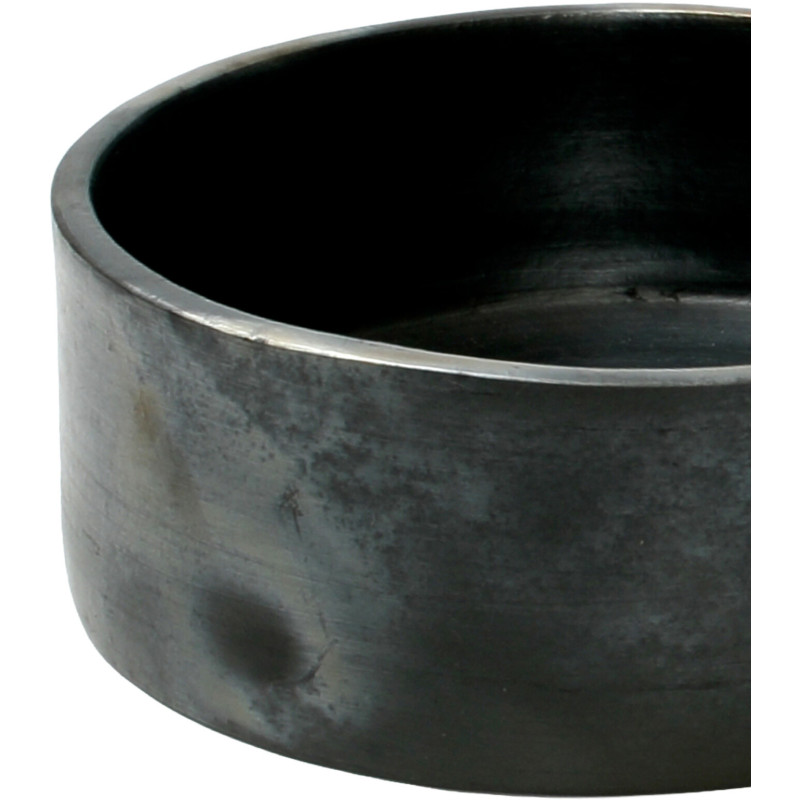 Bol de service rond 20 cm Terre cuite Noir Effet brulé The Burned 