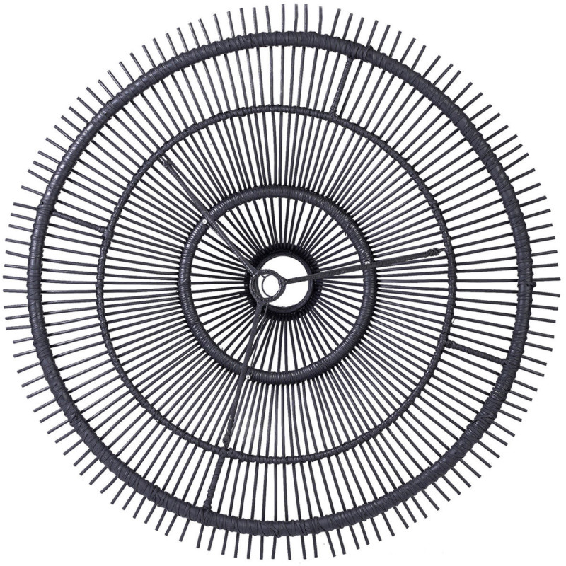 Abat jour original XXL pour suspension 150 cm en Rotin Noir The Sky 