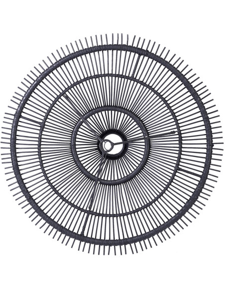 Abat jour original XXL pour suspension 150 cm en Rotin Noir The Sky 