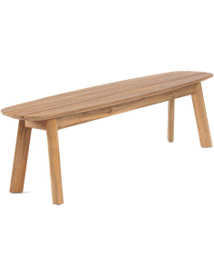 Banc de jardin moderne 4 places en Bois de teck recyclé Naturel The Tutuala 