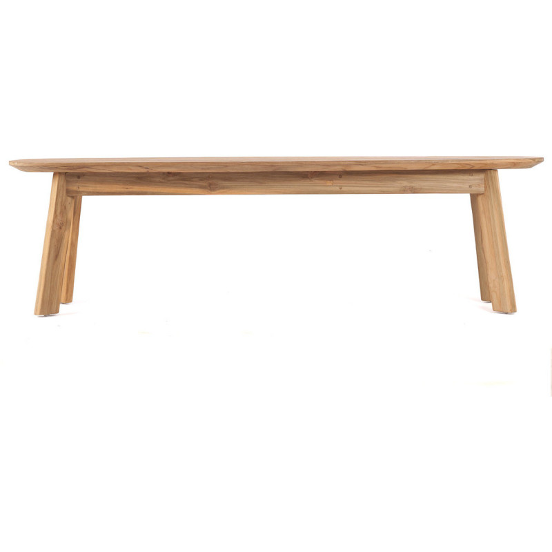 Banc de jardin moderne 4 places en Bois de teck recyclé Naturel The Tutuala 