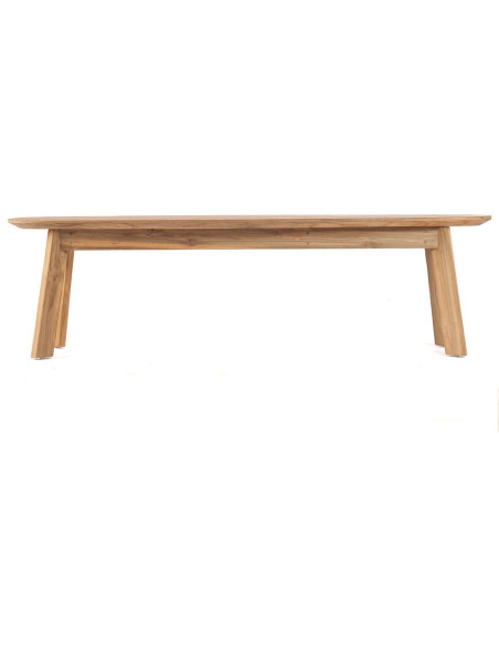 Banc de jardin moderne 4 places en Bois de teck recyclé Naturel The Tutuala 