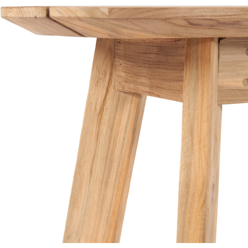 Banc de jardin moderne 4 places en Bois de teck recyclé Naturel The Tutuala 