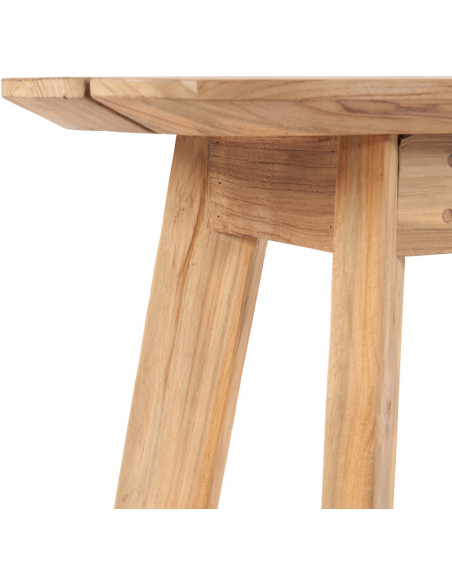 Banc de jardin moderne 4 places en Bois de teck recyclé Naturel The Tutuala 