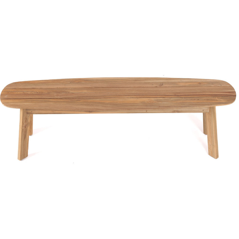 Banc de jardin moderne 4 places en Bois de teck recyclé Naturel The Tutuala 