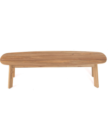 Banc de jardin moderne 4 places en Bois de teck recyclé Naturel The Tutuala 