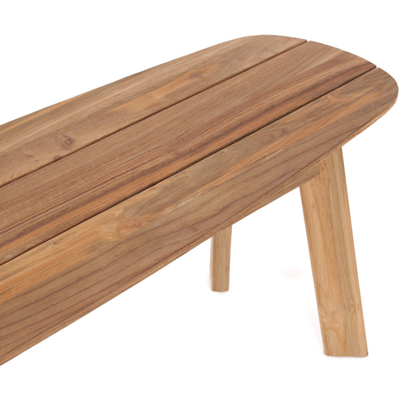 Banc de jardin moderne 4 places en Bois de teck recyclé Naturel The Tutuala 