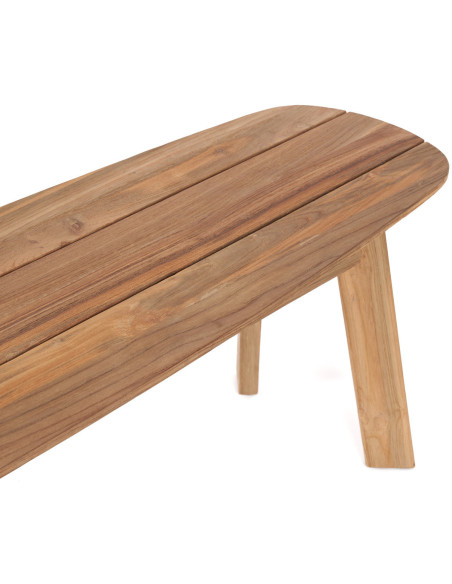 Banc de jardin moderne 4 places en Bois de teck recyclé Naturel The Tutuala 