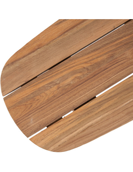 Banc de jardin moderne 4 places en Bois de teck recyclé Naturel The Tutuala 