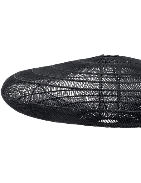 Abat jour original XL pour suspension 150 cm en Rotin Noir The Macaron 