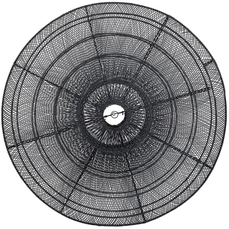 Abat jour original XL pour suspension 150 cm en Rotin Noir The Macaron 