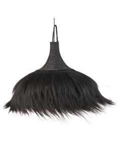 Grand Abat-jour ethnique chic XL 100cm Herbe Noir The Makiki 