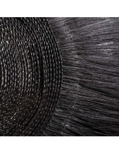 Grand Abat-jour ethnique chic XL 100cm Herbe Noir The Makiki 