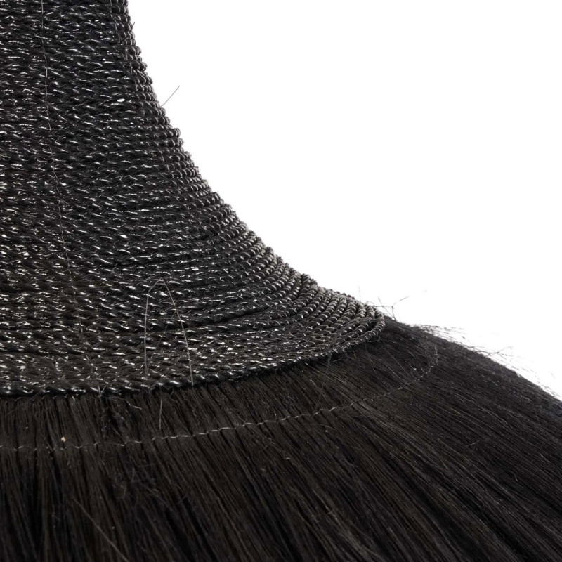 Grand Abat-jour ethnique chic XL 100cm Herbe Noir The Makiki 