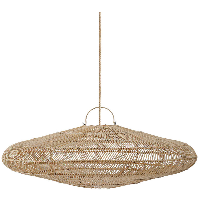 Abat jour original XXL pour suspension 150 cm en Rotin Naturel The Macaron 