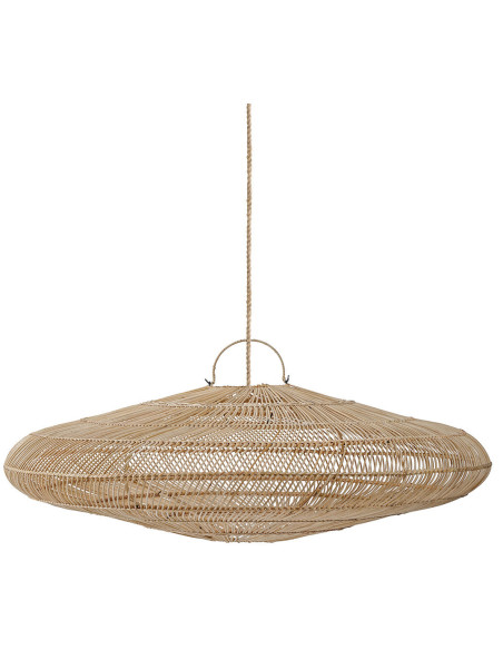 Abat jour original XXL pour suspension 150 cm en Rotin Naturel The Macaron 