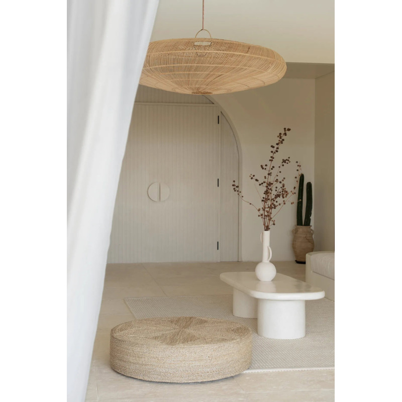 Abat jour original XXL pour suspension 150 cm en Rotin Naturel The Macaron 