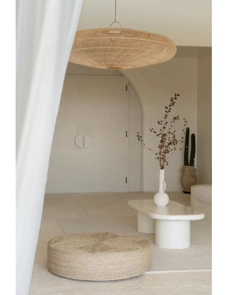 Abat jour original XXL pour suspension 150 cm en Rotin Naturel The Macaron 