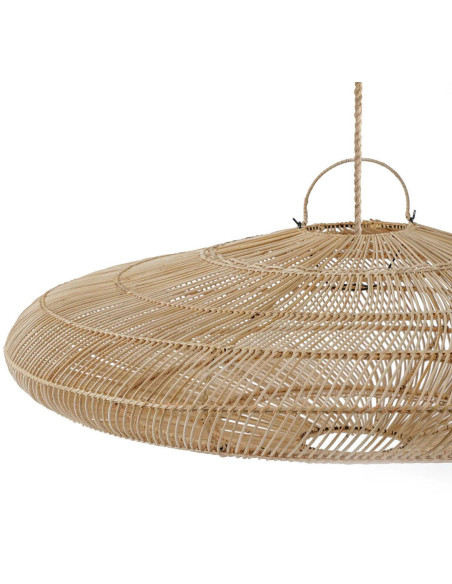 Abat jour original XXL pour suspension 150 cm en Rotin Naturel The Macaron 