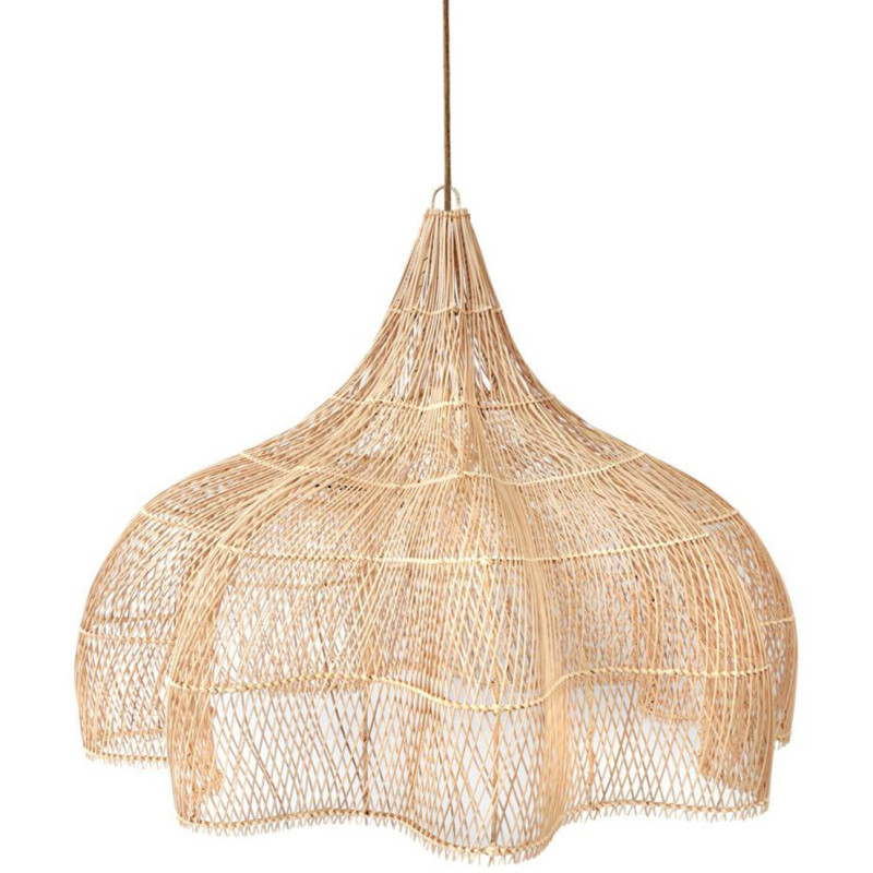 Abat jour original XL pour suspension 110 cm en Rotin Naturel The Whipped 