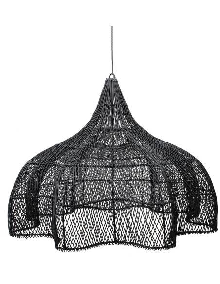 Abat jour original XL pour suspension 110 cm en Rotin Noir The Whipped 