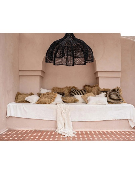 Abat jour original XL pour suspension 110 cm en Rotin Noir The Whipped 