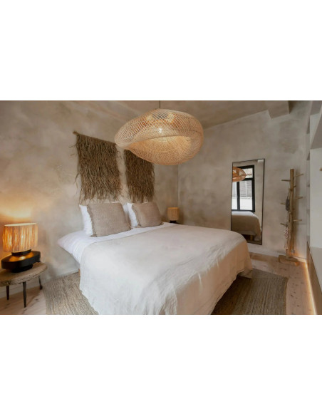 Abat jour original XXL Nuage pour suspension 120 cm en Rotin Naturel The Cloud 