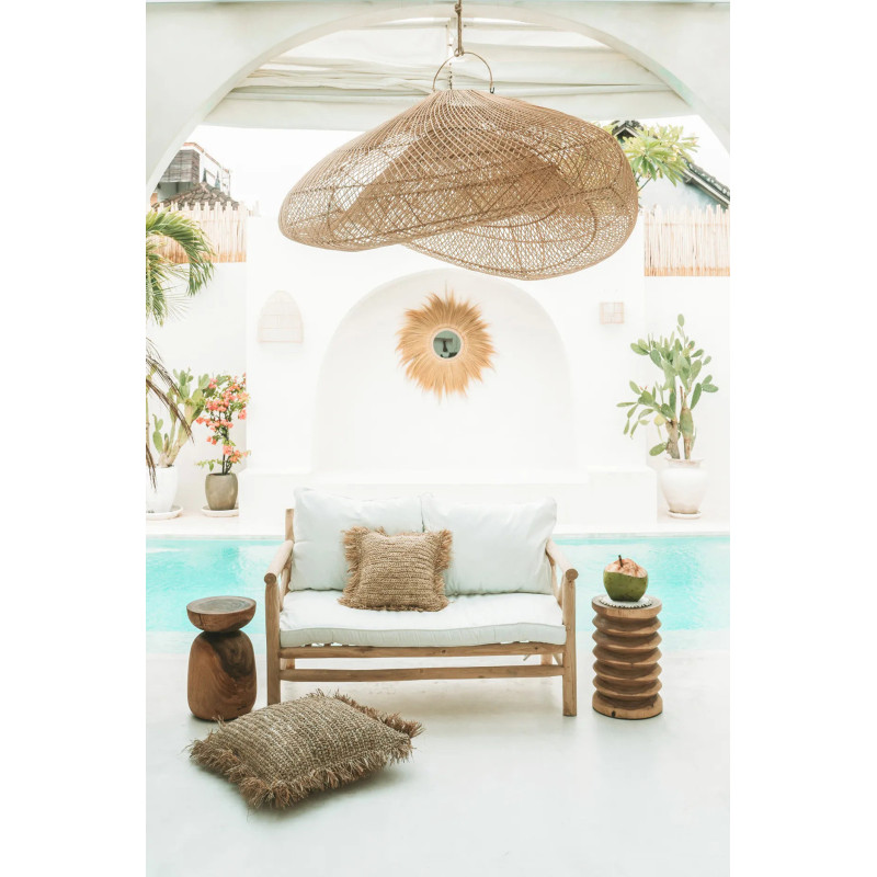 Abat jour original XXL Nuage pour suspension 120 cm en Rotin Naturel The Cloud 