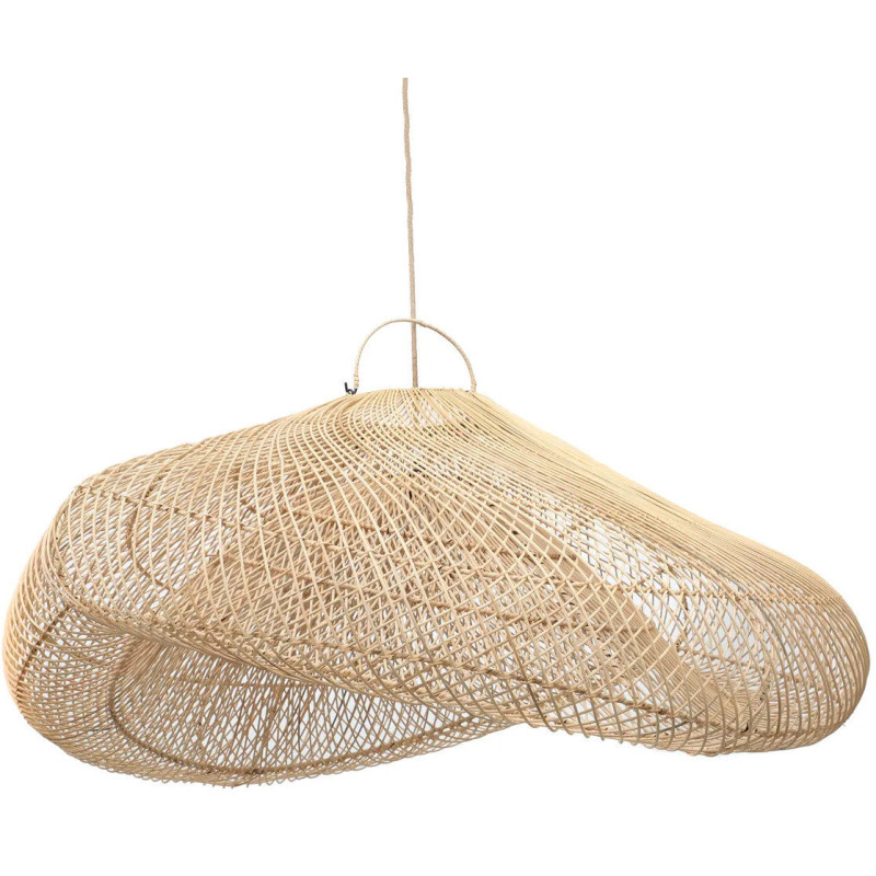 Abat jour original XXL Nuage pour suspension 120 cm en Rotin Naturel The Cloud 