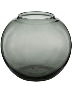 Vase moderne chic Boule H 21 cm Verre Gris fumé The Jacqueline 