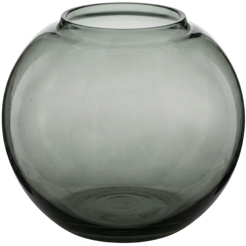 Vase moderne chic Boule H 21 cm Verre Gris fumé The Jacqueline 