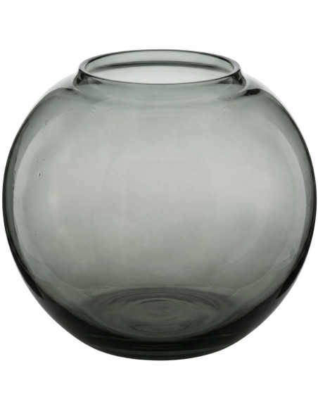 Vase moderne chic Boule H 21 cm Verre Gris fumé The Jacqueline 