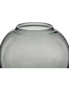 Vase boule en verre fumé gris 21x21x21 cm The Jacqueline Bazar Bizar - 2