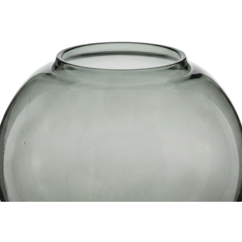 Vase moderne chic Boule H 21 cm Verre Gris fumé The Jacqueline 