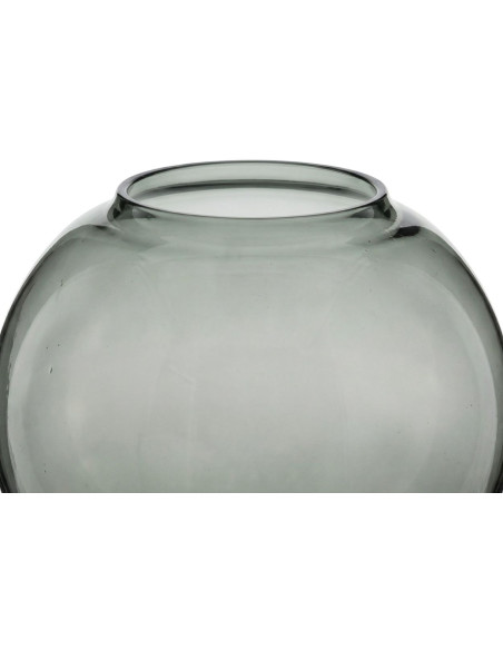 Vase moderne chic Boule H 21 cm Verre Gris fumé The Jacqueline 
