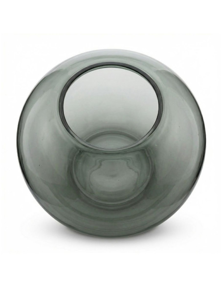 Vase moderne chic Boule H 21 cm Verre Gris fumé The Jacqueline 