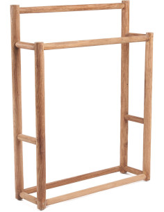Porte serviettes rustique 2 niveaux en Bois de teck Naturel The Rustic 