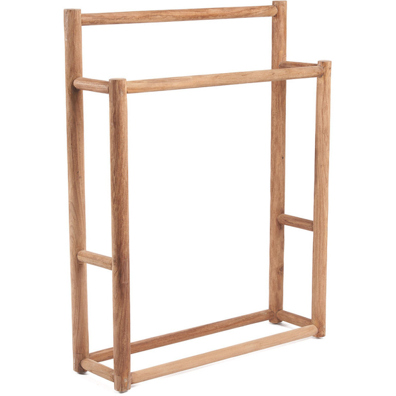 Porte serviettes rustique 2 niveaux en Bois de teck Naturel The Rustic 
