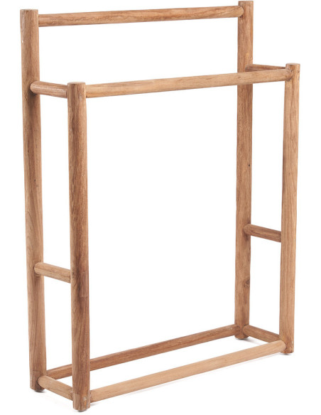 Porte serviettes rustique 2 niveaux en Bois de teck Naturel The Rustic 