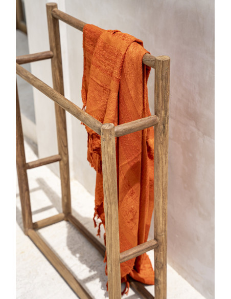 Porte serviettes rustique 2 niveaux en Bois de teck Naturel The Rustic 