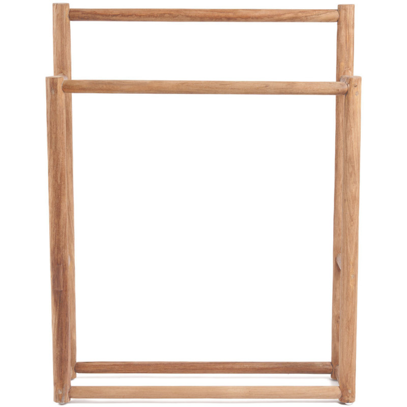 Porte serviettes rustique 2 niveaux en Bois de teck Naturel The Rustic 