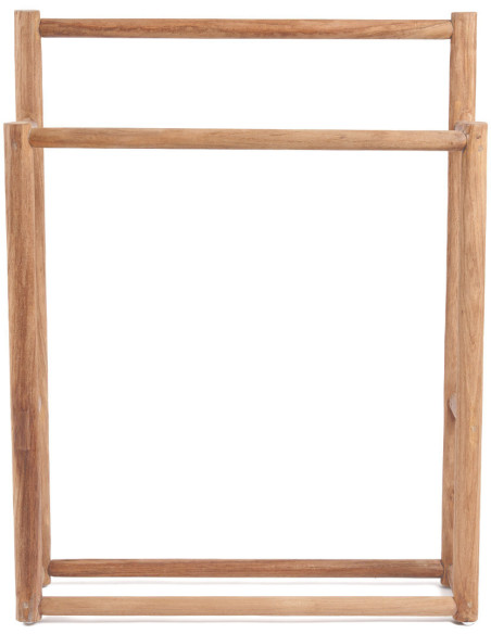 Porte serviettes rustique 2 niveaux en Bois de teck Naturel The Rustic 